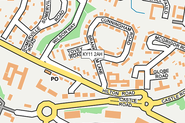 KY11 2AH map - OS OpenMap – Local (Ordnance Survey)