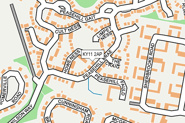 KY11 2AP map - OS OpenMap – Local (Ordnance Survey)