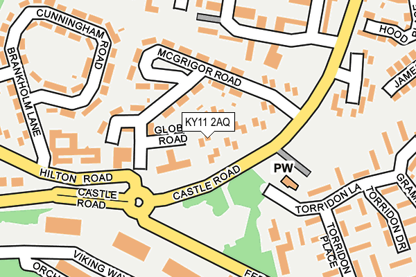 KY11 2AQ map - OS OpenMap – Local (Ordnance Survey)