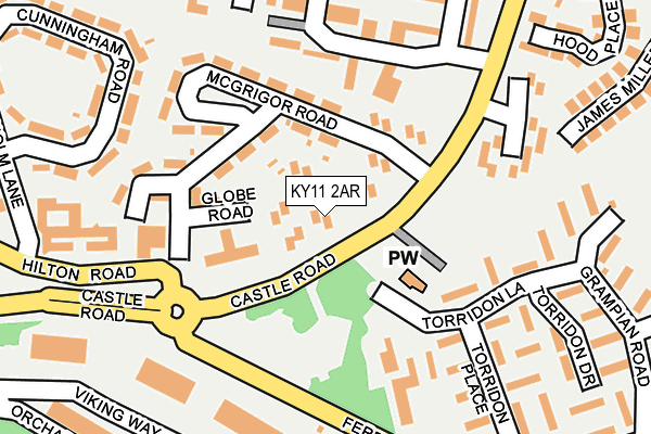 KY11 2AR map - OS OpenMap – Local (Ordnance Survey)