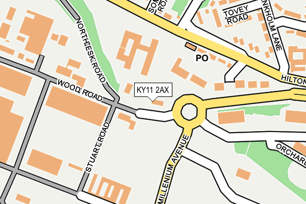 KY11 2AX map - OS OpenMap – Local (Ordnance Survey)