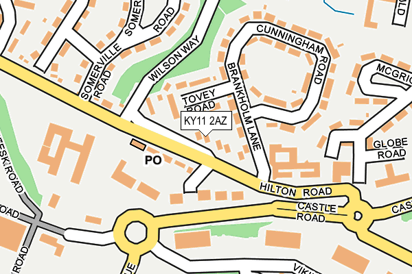 KY11 2AZ map - OS OpenMap – Local (Ordnance Survey)