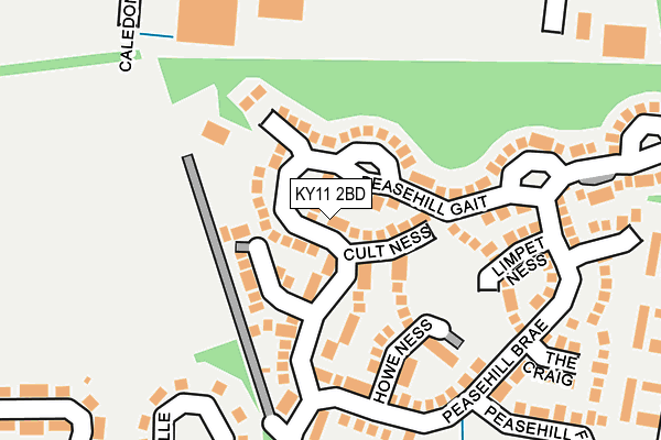KY11 2BD map - OS OpenMap – Local (Ordnance Survey)