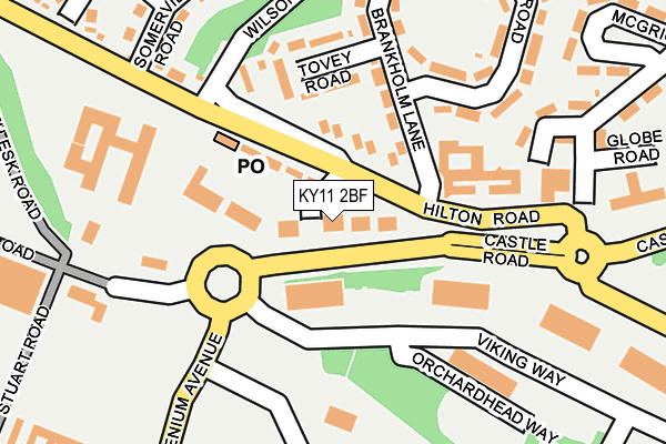KY11 2BF map - OS OpenMap – Local (Ordnance Survey)