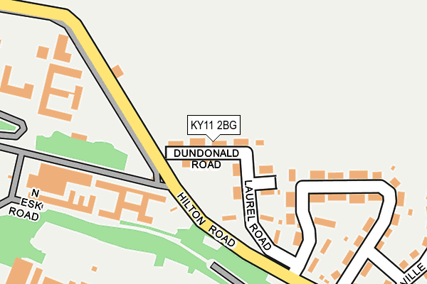 KY11 2BG map - OS OpenMap – Local (Ordnance Survey)