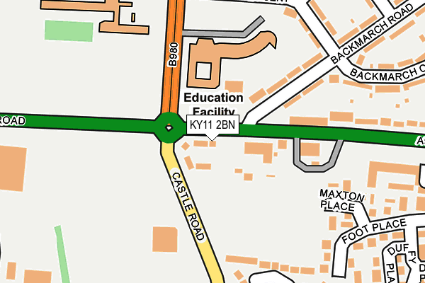 KY11 2BN map - OS OpenMap – Local (Ordnance Survey)