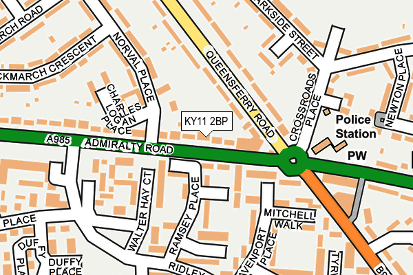 KY11 2BP map - OS OpenMap – Local (Ordnance Survey)