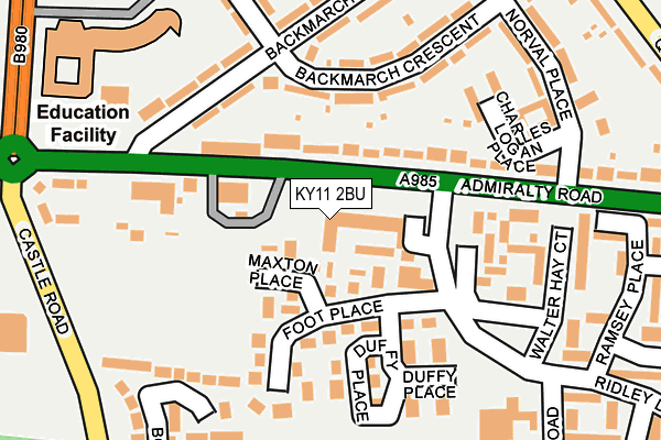 KY11 2BU map - OS OpenMap – Local (Ordnance Survey)
