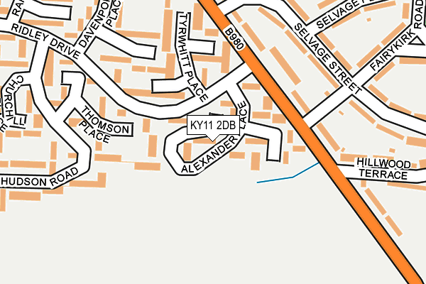 KY11 2DB map - OS OpenMap – Local (Ordnance Survey)