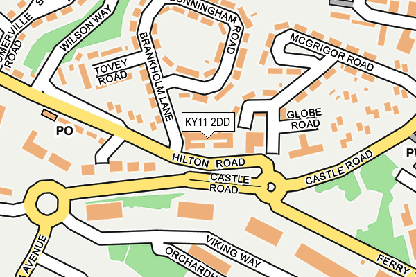 KY11 2DD map - OS OpenMap – Local (Ordnance Survey)