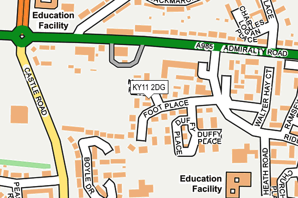 KY11 2DG map - OS OpenMap – Local (Ordnance Survey)