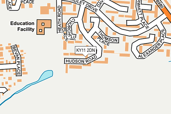 KY11 2DN map - OS OpenMap – Local (Ordnance Survey)