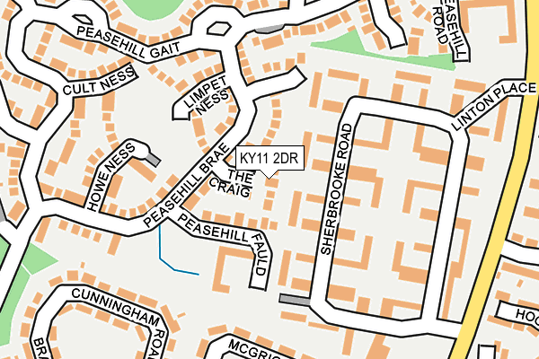 KY11 2DR map - OS OpenMap – Local (Ordnance Survey)