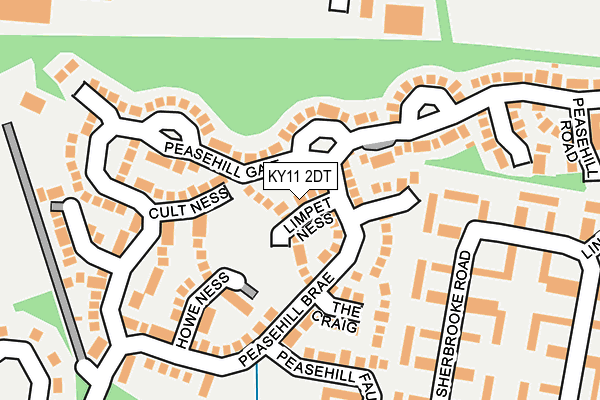 KY11 2DT map - OS OpenMap – Local (Ordnance Survey)