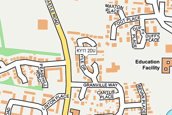 KY11 2DU map - OS OpenMap – Local (Ordnance Survey)