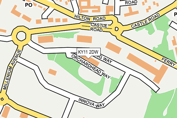 KY11 2DW map - OS OpenMap – Local (Ordnance Survey)