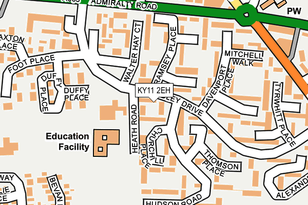 KY11 2EH map - OS OpenMap – Local (Ordnance Survey)