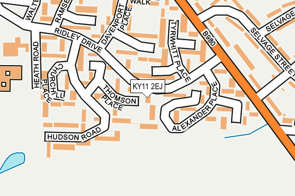 KY11 2EJ map - OS OpenMap – Local (Ordnance Survey)