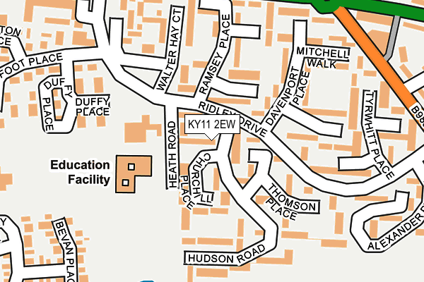 KY11 2EW map - OS OpenMap – Local (Ordnance Survey)