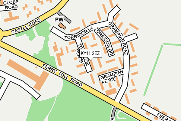 KY11 2EZ map - OS OpenMap – Local (Ordnance Survey)