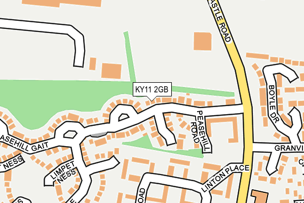 KY11 2GB map - OS OpenMap – Local (Ordnance Survey)