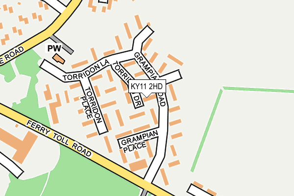 KY11 2HD map - OS OpenMap – Local (Ordnance Survey)