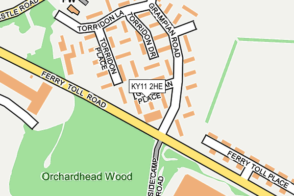 KY11 2HE map - OS OpenMap – Local (Ordnance Survey)
