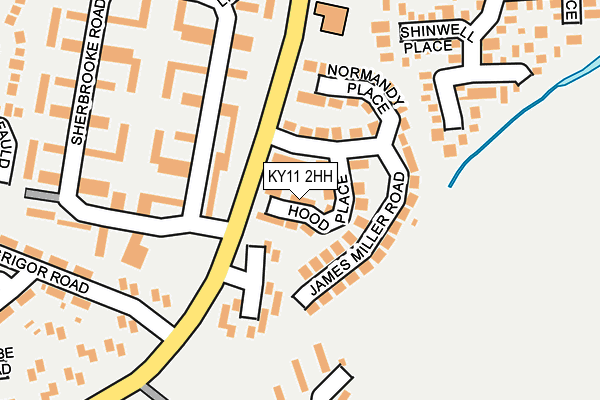 KY11 2HH map - OS OpenMap – Local (Ordnance Survey)