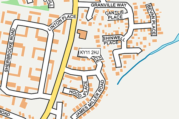 KY11 2HJ map - OS OpenMap – Local (Ordnance Survey)