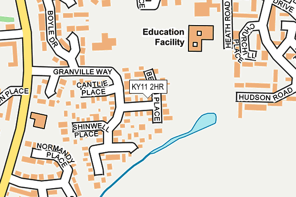 KY11 2HR map - OS OpenMap – Local (Ordnance Survey)