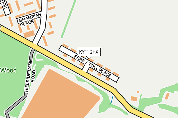 KY11 2HX map - OS OpenMap – Local (Ordnance Survey)