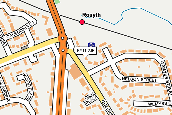 KY11 2JE map - OS OpenMap – Local (Ordnance Survey)