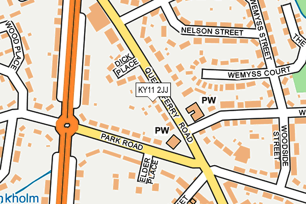 KY11 2JJ map - OS OpenMap – Local (Ordnance Survey)
