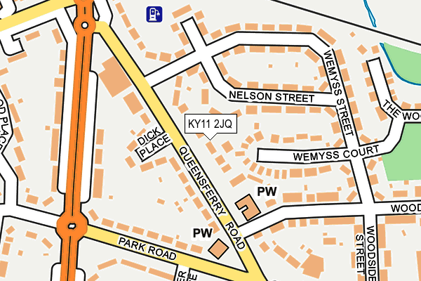 KY11 2JQ map - OS OpenMap – Local (Ordnance Survey)