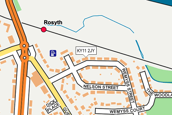 KY11 2JY map - OS OpenMap – Local (Ordnance Survey)