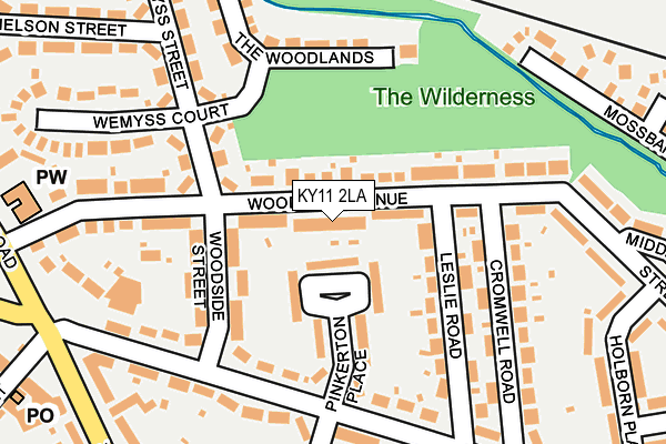 KY11 2LA map - OS OpenMap – Local (Ordnance Survey)