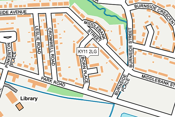 KY11 2LG map - OS OpenMap – Local (Ordnance Survey)