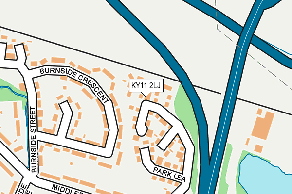 KY11 2LJ map - OS OpenMap – Local (Ordnance Survey)