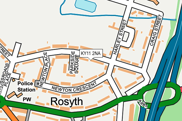 KY11 2NA map - OS OpenMap – Local (Ordnance Survey)