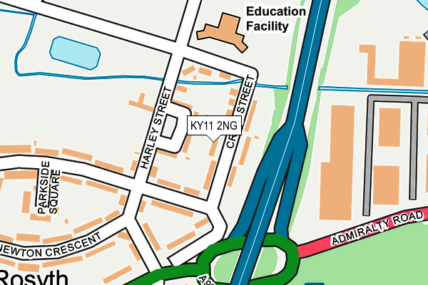 KY11 2NG map - OS OpenMap – Local (Ordnance Survey)