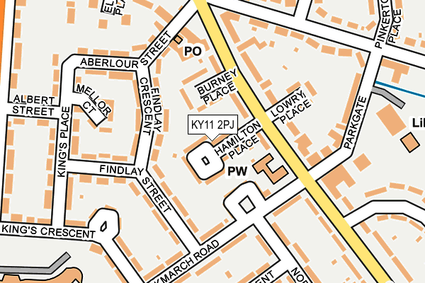 KY11 2PJ map - OS OpenMap – Local (Ordnance Survey)