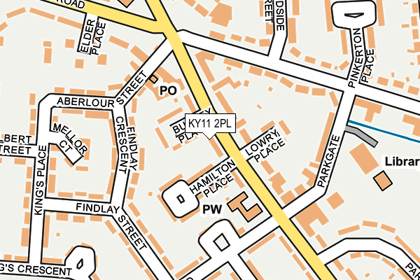 KY11 2PL map - OS OpenMap – Local (Ordnance Survey)