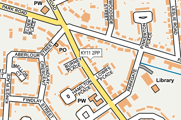 KY11 2PP map - OS OpenMap – Local (Ordnance Survey)