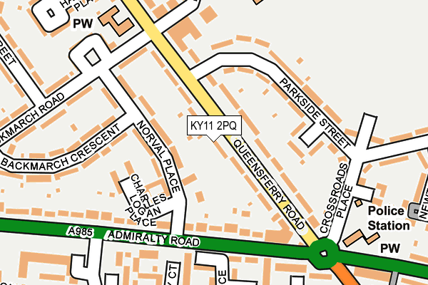 KY11 2PQ map - OS OpenMap – Local (Ordnance Survey)