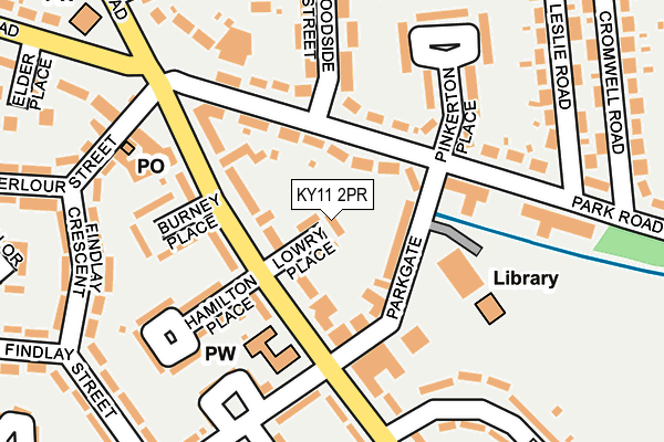 KY11 2PR map - OS OpenMap – Local (Ordnance Survey)