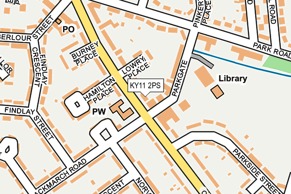 KY11 2PS map - OS OpenMap – Local (Ordnance Survey)