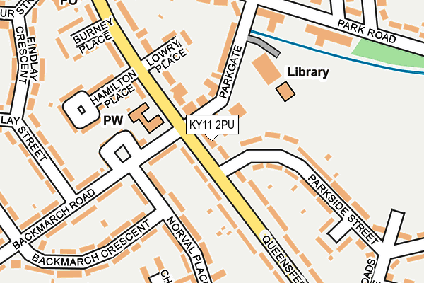 KY11 2PU map - OS OpenMap – Local (Ordnance Survey)