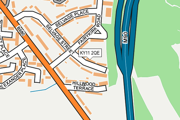 KY11 2QE map - OS OpenMap – Local (Ordnance Survey)