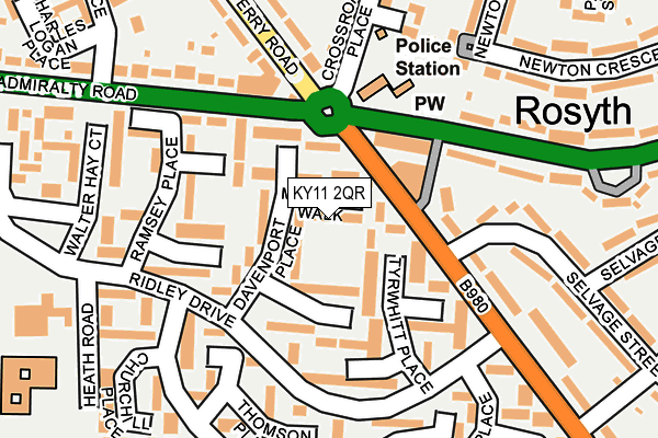 KY11 2QR map - OS OpenMap – Local (Ordnance Survey)