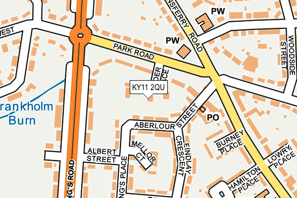 KY11 2QU map - OS OpenMap – Local (Ordnance Survey)